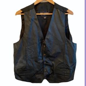 Wilson’s Leather Vest Moto Motorcycle Vest